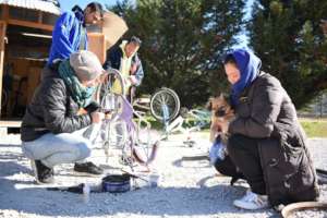 Habibi.Works' Bike Repair Station in January 2020
