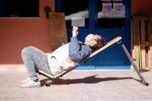 The workout bench: a metal- and wood-work fusion