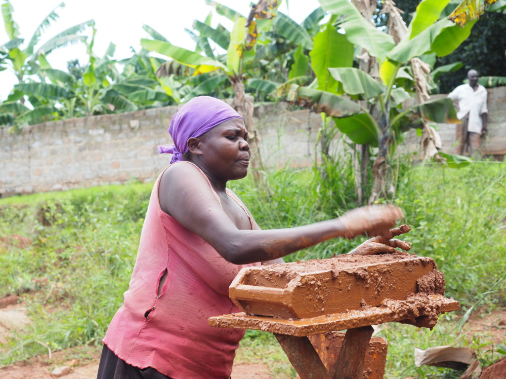 Lukia Making Mud Bricks