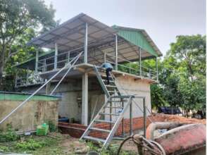 Constructing the water filtration plant