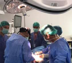Amina being operated by FMIC team of surgeons