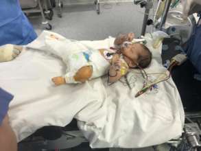 Little Amina getting intensive care in FMIC