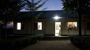 Solar lights at night