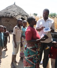A family experiments with the solar panel