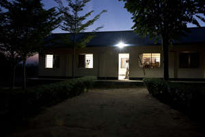Solar lighting at a rural school