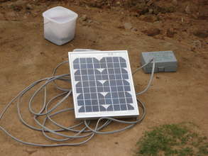 10 W solar panel used with 4 LED light system