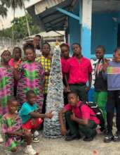 Christmas tree made by the students