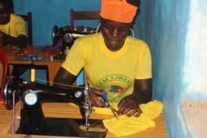 Dropout girls learning a vocational skill