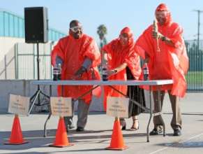 School Administators join in on the fun of science