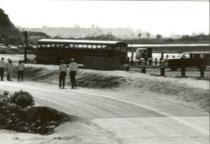 Yellow bus, circa our Orange County OSS days.