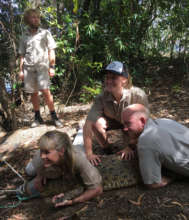 Mikayla with the Australia Zoo Croc Team