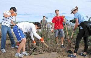 MLK Day of Service with Corona Del Mar HS Students