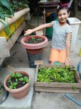 Hanney and her home garden