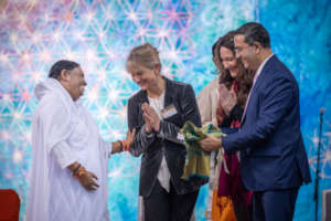 Guest speakers welcoming Amma in Copenhagen