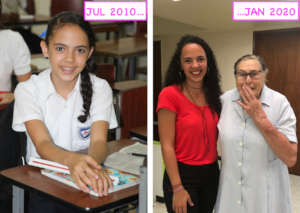 Angelica:10y ago 5th grade  / Today with Ma Luisa