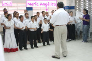Angelica singing - Choir at the School - 2010