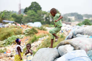 Children Playing in a Landfill in Abidjan