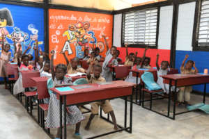 Children Learning in their new classroom