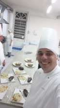 Waine training skills at culinary school