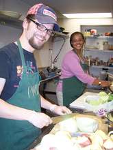 Preparing Lunch for Formerly Homeless Elders