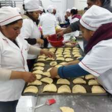 Second class of baking students