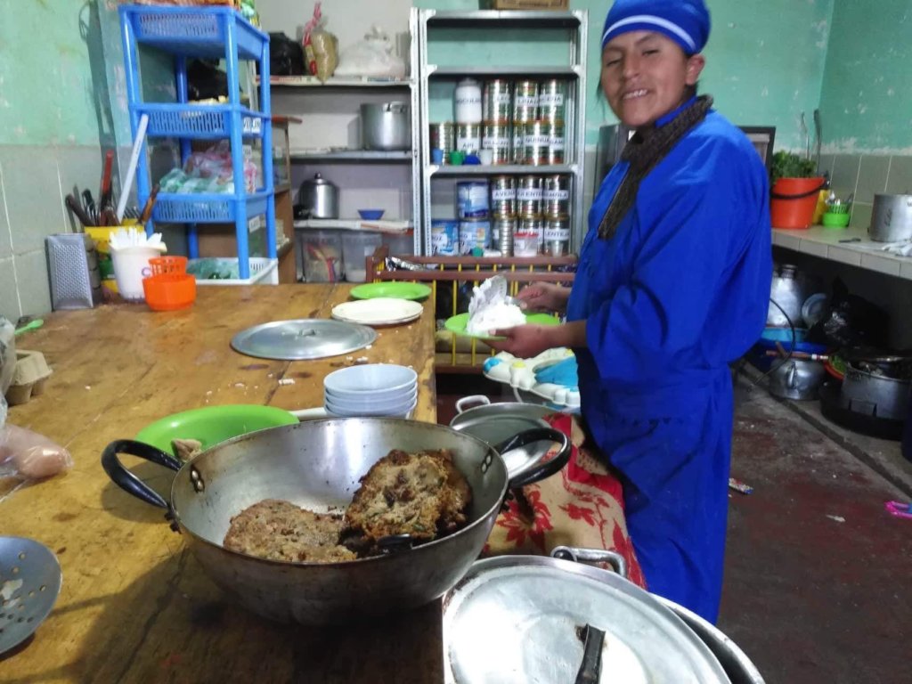 The kitchen prior to Help Bolivia's support