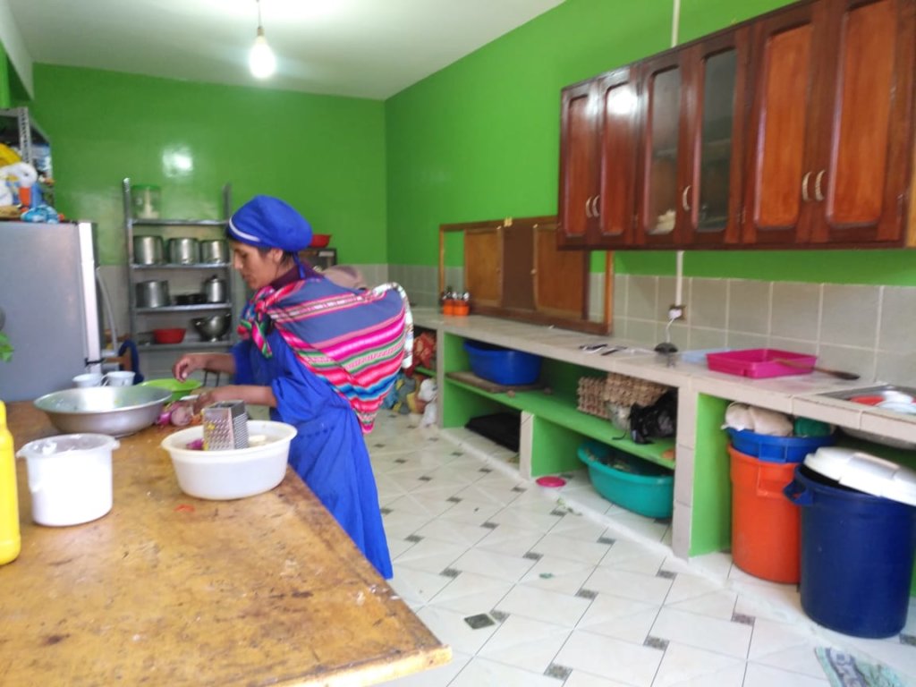 Kitchen after support from Help Bolivia