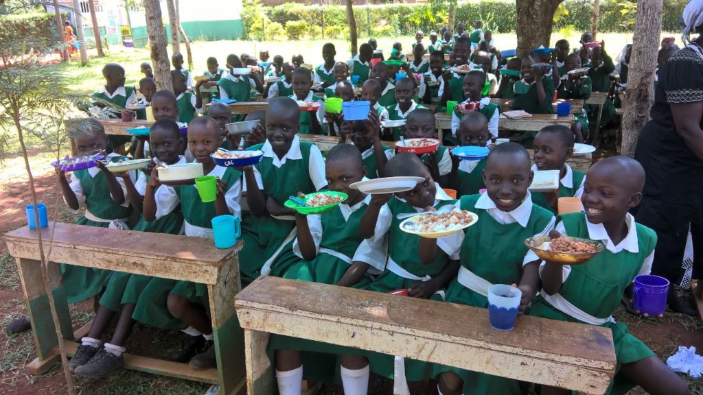 Provide school meals to one  rural girl's school