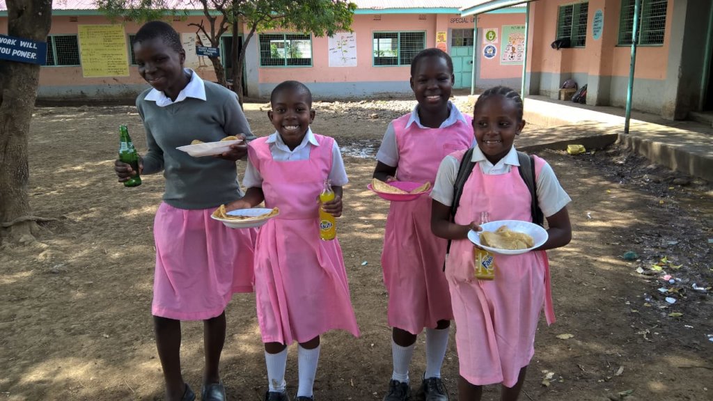 Provide school meals to one  rural girl's school