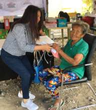 Caring for the elderly at relief center