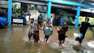 Families evacuate collapsing homes overnight