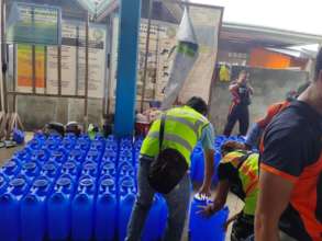 Water containers are essential during crisis