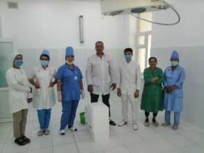 the hospital staff in renovated operating theater