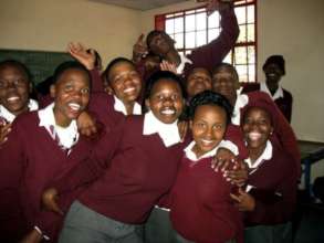 School girls seeking support