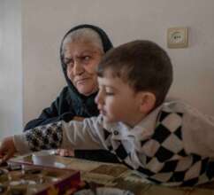 Araxia and her grandson, Stepanakert