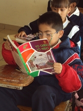 Child reading the new material