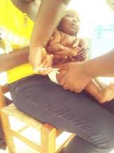 Vaccinating Fondwa babies