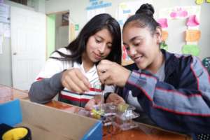 Young women practice robotics in Santa Cruz
