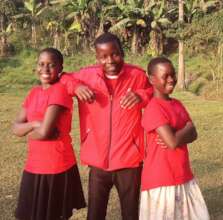 The 3 supported adolescents enjoying secondary sch