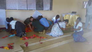 Men involved in pads making