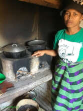 Improved Cookstove in their kitchen