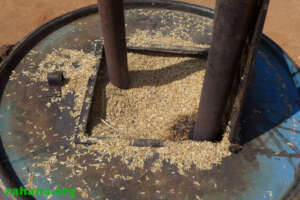 Slow burn carbonization of rice husk for  bio-char