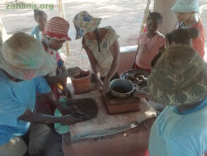 Making improved cookstoves with local materials