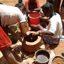 Finishing touches on the improved cookstove