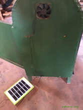 A solar powered fan for air circulation