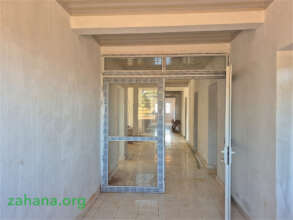 Looking at the glass door from the other end