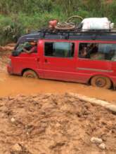 Navigating roads in the rainy season