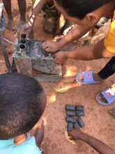 Bio-charcoal briquettes ready to dry and cook with