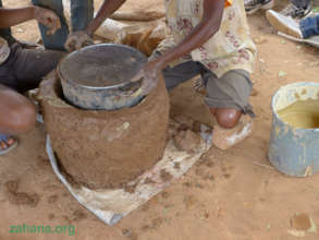 Making the imporved cookstove