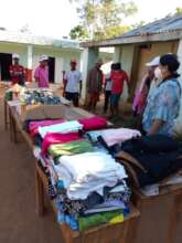 Preparing the gift tables